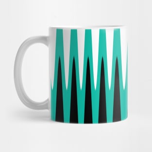 Wave Design Teal Mug